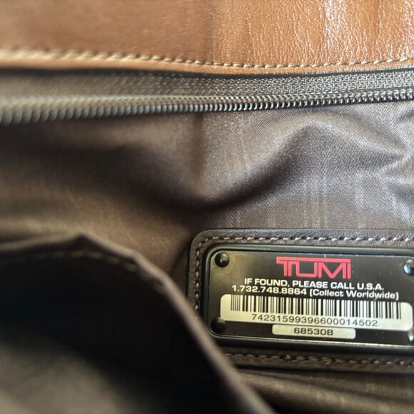 $1050 Tumi Beacon Hill Laptop Tan Brown Leather Briefcase Bag - Picture 13 of 13